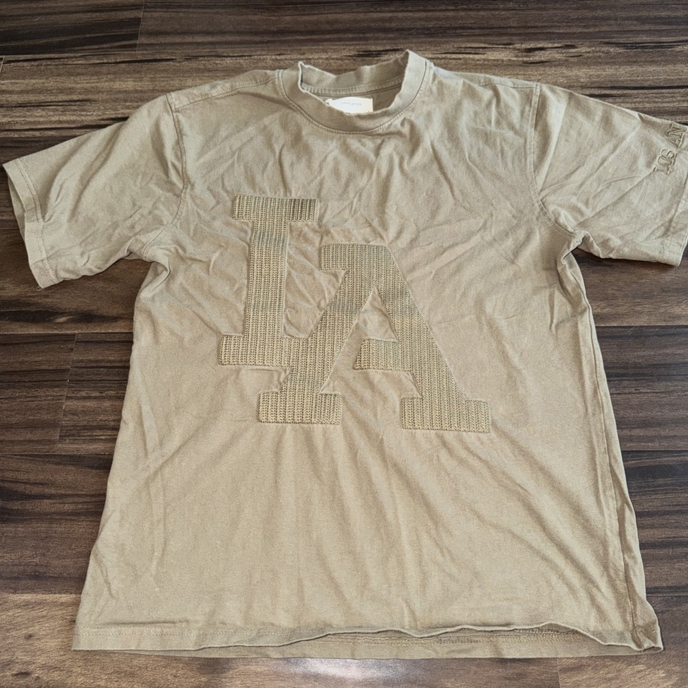 Public Supply Army Green Embroidered LA Shirt Sz S Streetwear